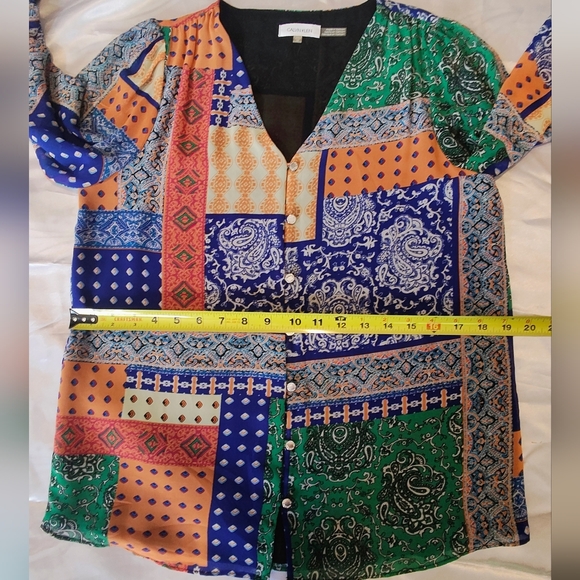 Colorful Patchwork Blouse - Picture 10 of 11